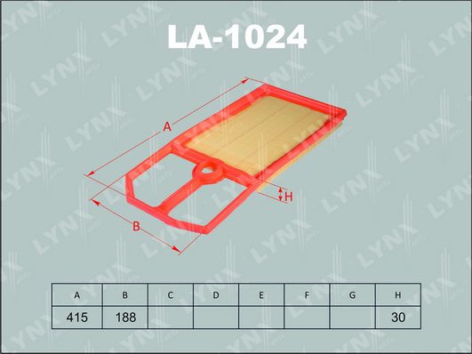 Фильтр воздушный LYNXauto LA-1024