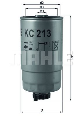 фото Фильтр топливный knecht kc 213 mahle/knecht