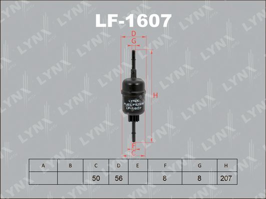 фото Фильтр топливный lynxauto lf-1607