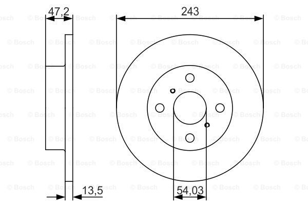 Тормозной диск BOSCH 0986479R87