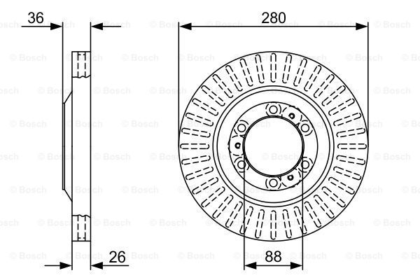 фото Тормозной диск bosch 0986479v88