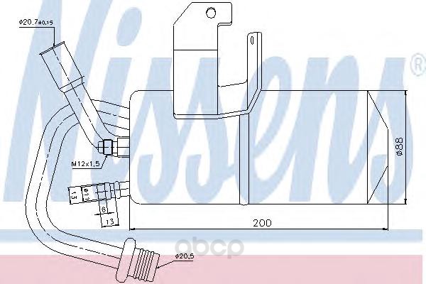 Осушитель кондиционера Nissens для Ford Fusion 1.4-1.6 02-  95317