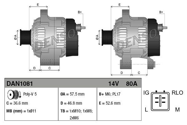 

Генератор DENSO DAN1081