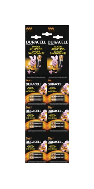 

Батарейка DURACELL Basic LR03/12BL 12 шт, DR LR03/12BL ОТРЫВ