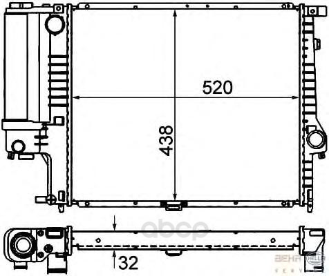 Радиатор охлаждения двигателя Hella 8MK376713-081