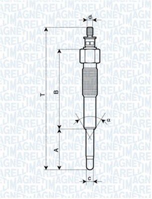 фото Свеча накаливания magneti marelli 062900041304