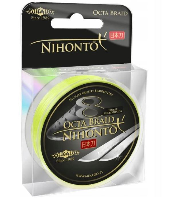 фото Леска плетеная mikado nihonto octa 0,16 мм, 150 м, 12,9 кг fluo