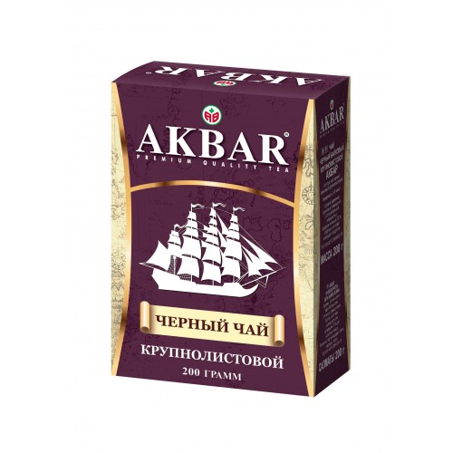 

Чай черный листовой Akbar корабль 200 г