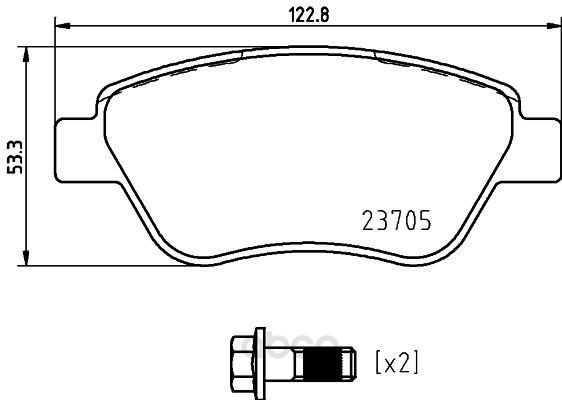 

Тормозные колодки дисковые brembo P23169
