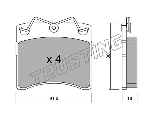 

Тормозные колодки TRUSTING дисковые 1660