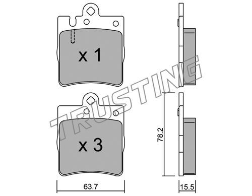 

Тормозные колодки TRUSTING дисковые 3530
