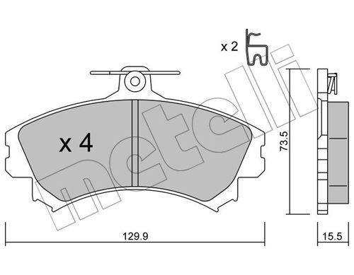 фото Комплект тормозных дисковых колодок metelli 22-0216-0