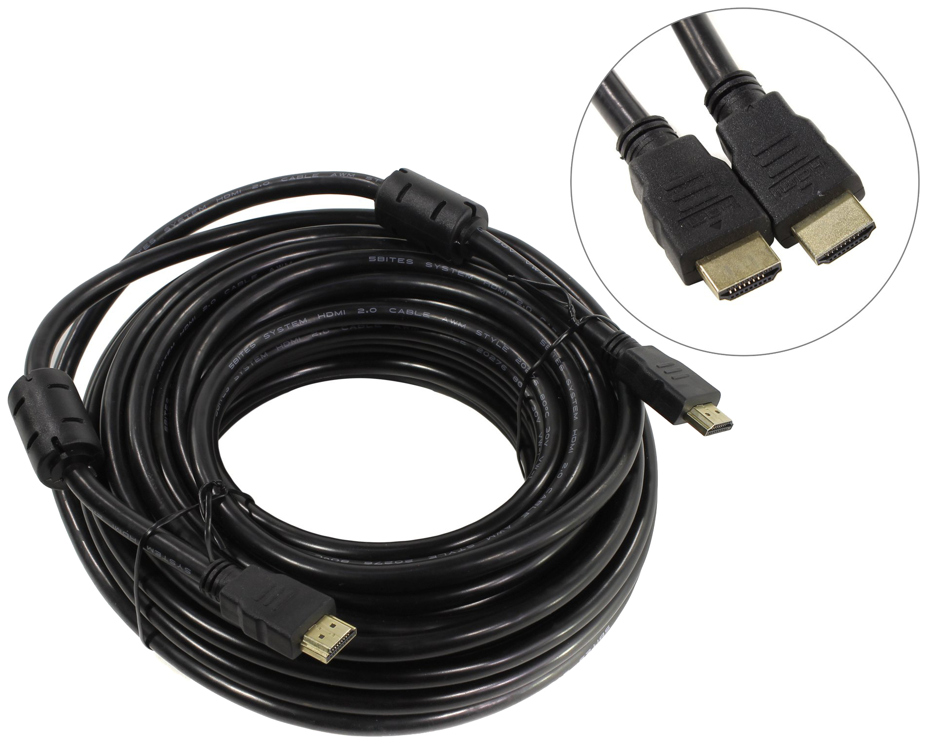 фото Кабель 5bites hdmi - hdmi, 15м black (apc-200-150f)