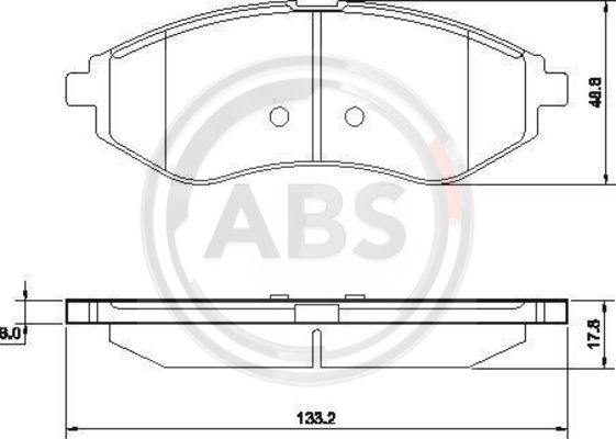 

Тормозные колодки дисковые ABS 37352