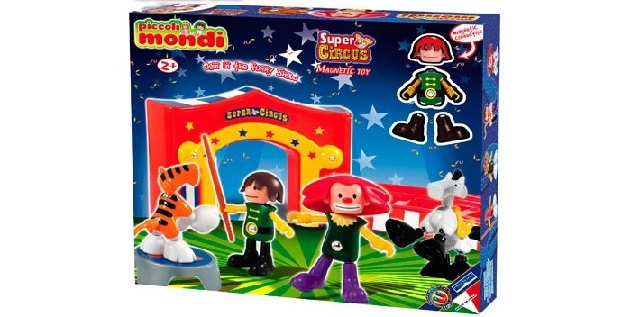 фото Магнитный конструктор plastwood piccoli mondi super circus, цвет: playset 0533