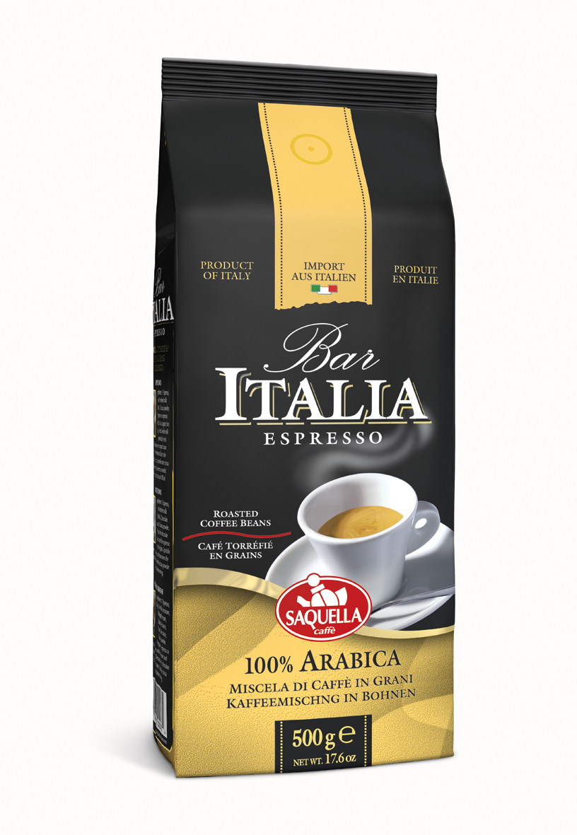 Кофе зерновой Saquella bar Italia 100% Арабика 500 г