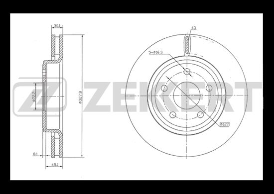 фото Тормозной диск zekkert bs-5203