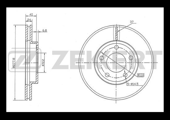 фото Тормозной диск zekkert bs-5467