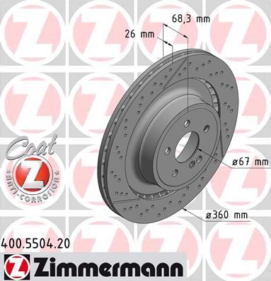 

Тормозной диск ZIMMERMANN 400.5504.20