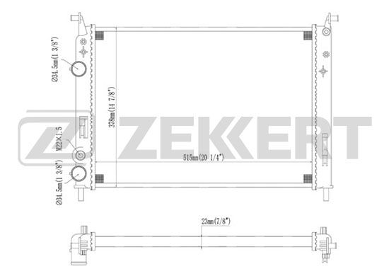 

Радиатор охлаждения двигателя ZEKKERT MK-1105