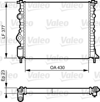 

Радиатор охлаждения двигателя VALEO 731378