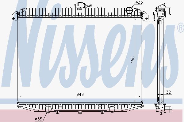 фото Радиатор охлаждения двигателя nissens 62069a