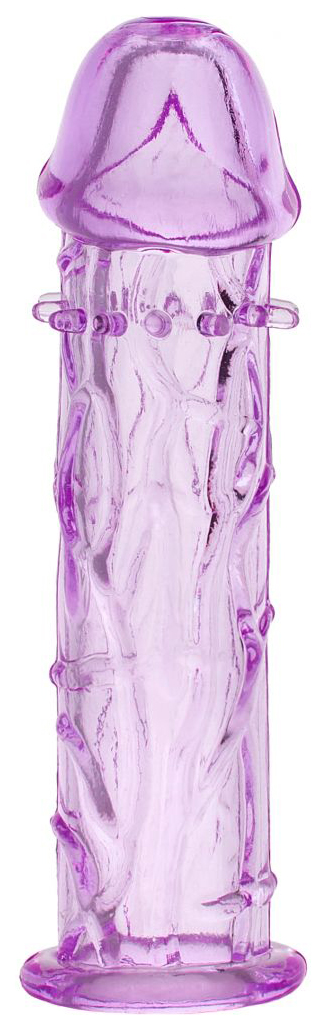 Насадка ToyFa с усиками под головкой фиолетовый 12,5 см