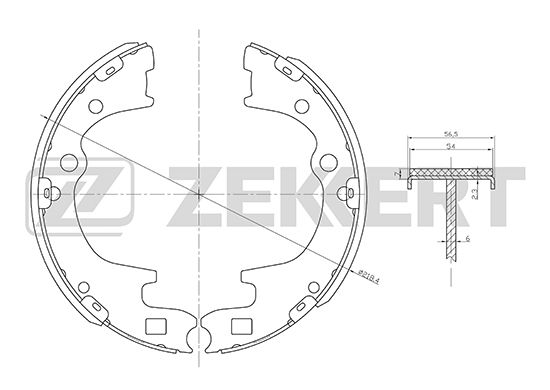 

Комплект тормозных колодок ZEKKERT BK-4109