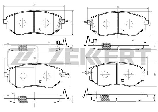 фото Комплект тормозных колодок, дисковый тормоз zekkert bs-1241