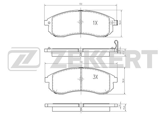 

Тормозные колодки ZEKKERT дисковые BS-2536