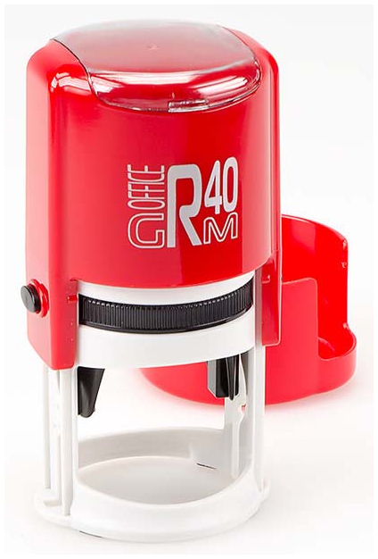 

Оснастка для печати GRM R40 Office in box. Диаметр поля: 40 мм. Цвет корпуса: красный., R40 Office in box