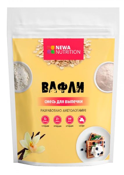 фото Newa nutrition смесь для выпечки вафли ванильный вкус 0.2 кг