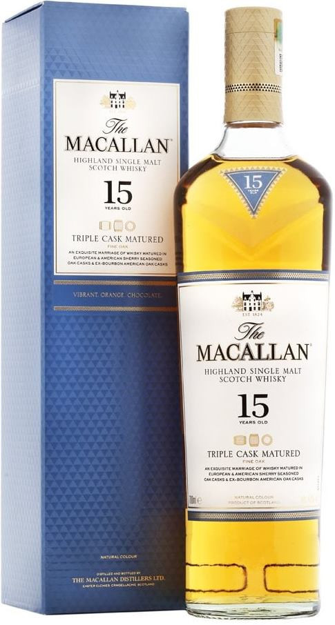 

Виски Macallan Triple Cask Matured 15 Years Old gift box 0.7 л