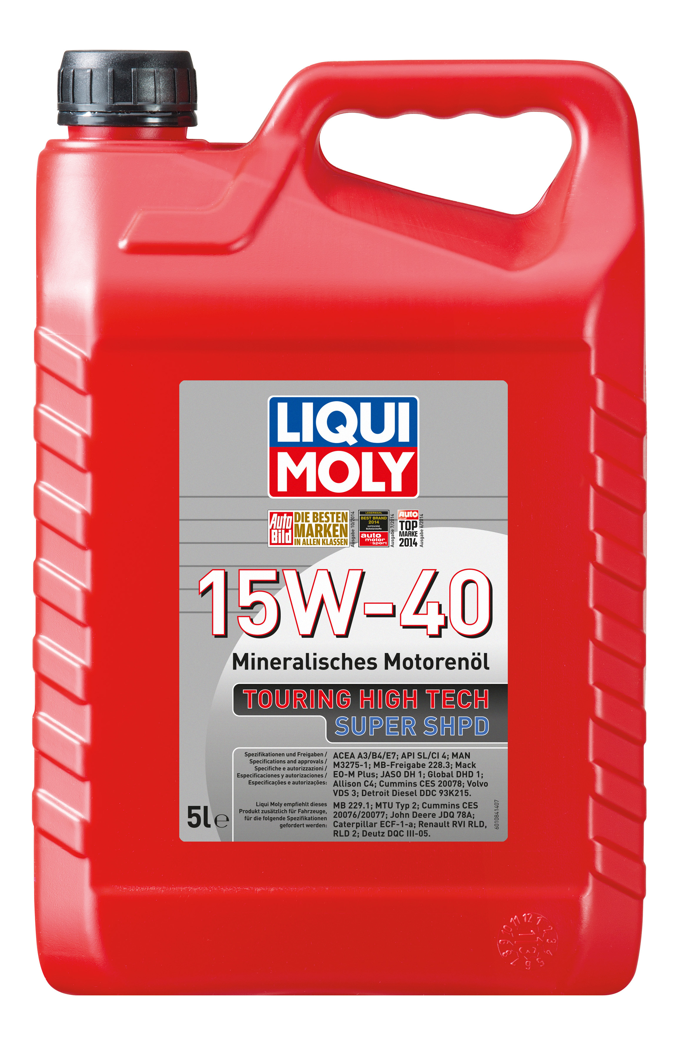 фото Минеральное моторное масло touring high tech super shpd 15w-40 sl/ci;e7/e5/b4/b3/a3 liqui moly