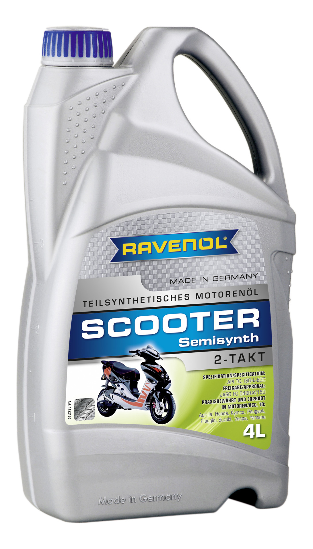 Моторное масло Ravenol Scooter 2-Takt Teilsynt 5W-30 4л
