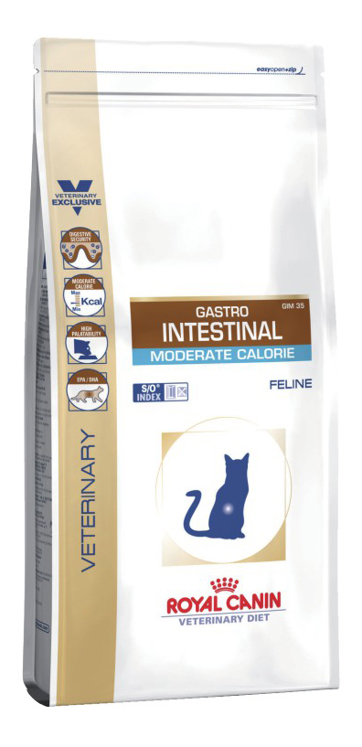 фото Сухой корм для кошек royal canin gastro intestinal moderate calorie, птица, 2кг