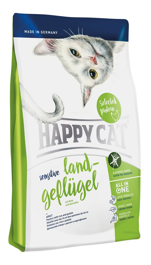 фото Сухой корм для кошек happy cat la cuisine bio gefluge, домашняя птица, 4кг