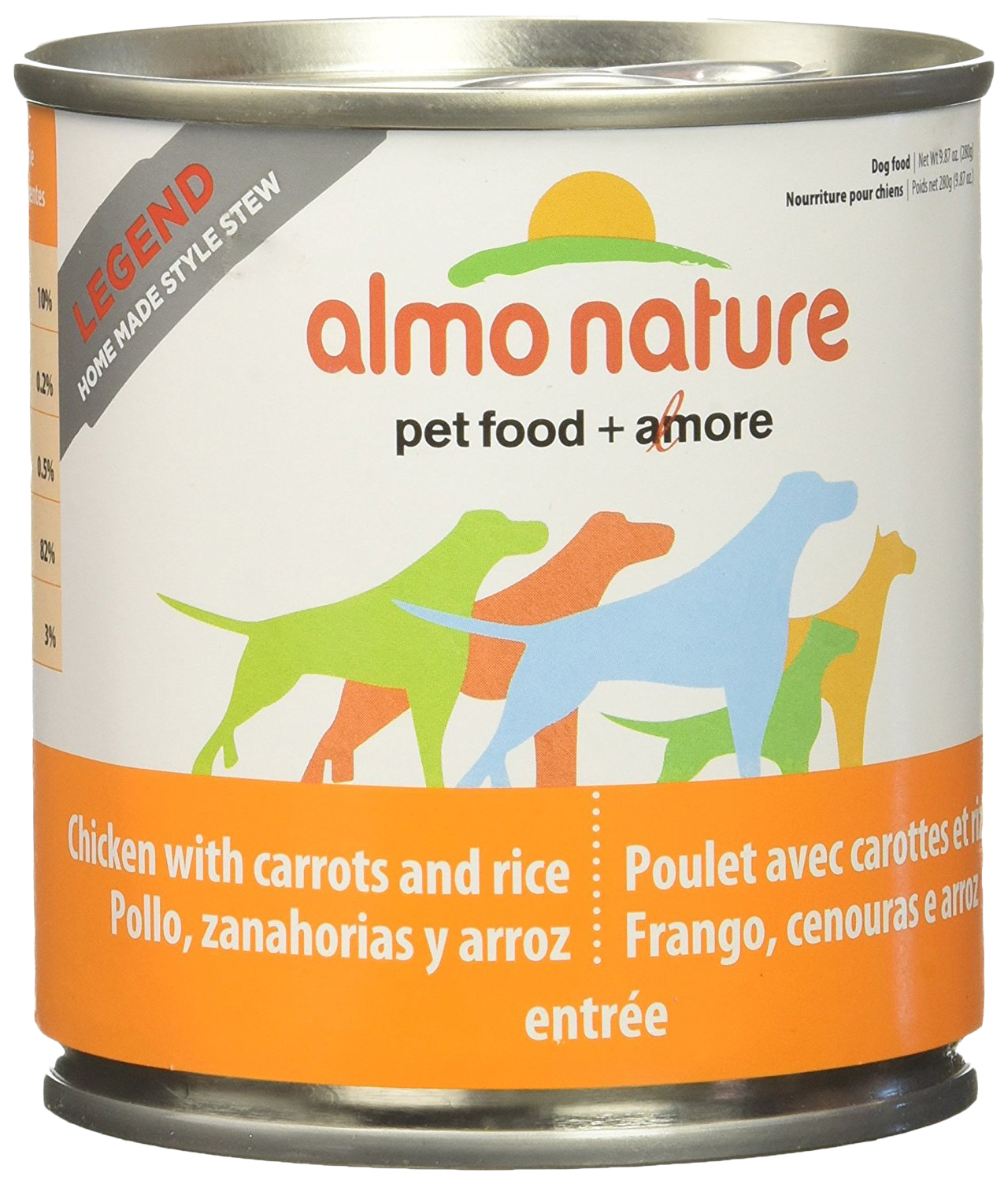 Консервы для собак Almo Nature Home Made, курица, морковь, рис, 12шт по 280г