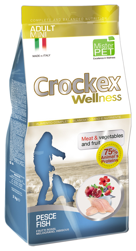 фото Сухой корм для собак crockex wellness adult mini, рыба, рис, 2кг