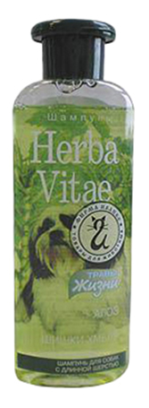 Шампунь для собак Herba Vitae Травы жизни для длинношерстных, алоэ и хмель, 250 мл