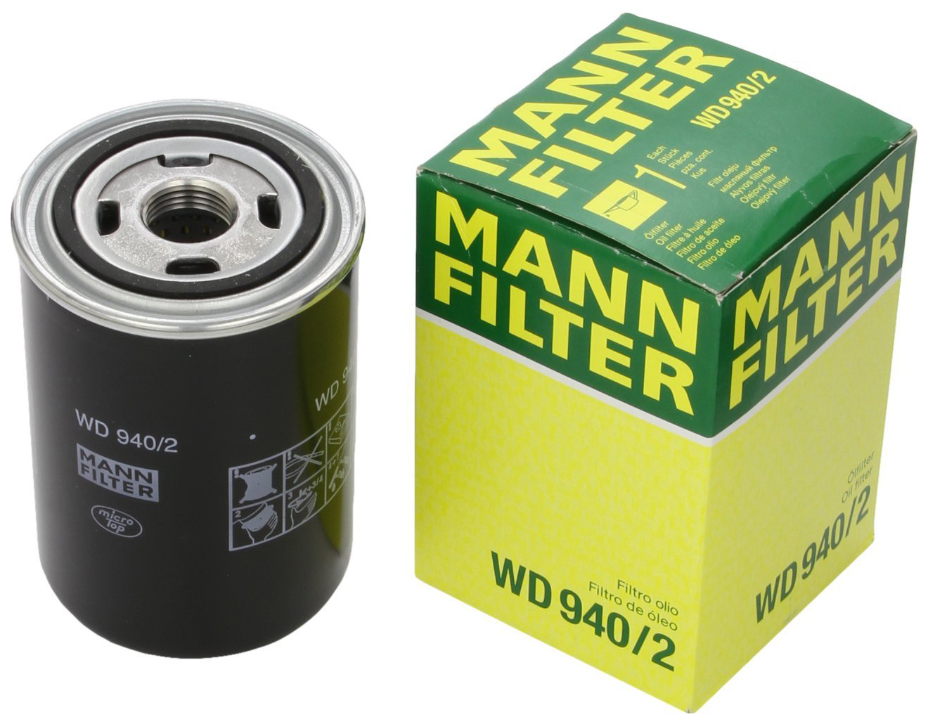 

Фильтр масляный двигателя MANN-FILTER WD940/2, WD940/2