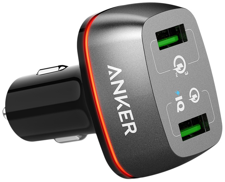 фото Универсальное азу powerdrive+ 2 with quick charge 3,0, black, offline packaging v3 anker