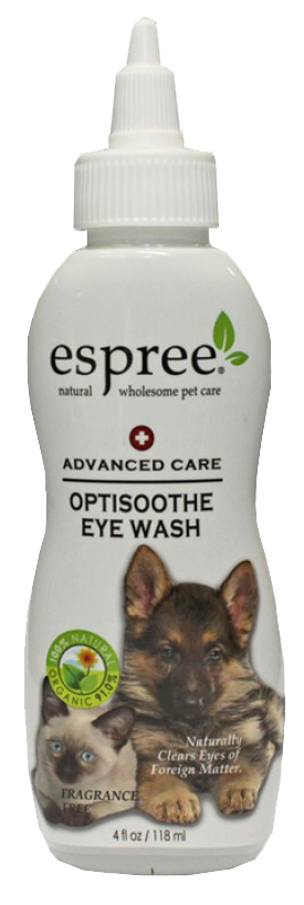 фото Лосьон для очищения глаз кошек и собак espree optisoothe eye wash, 118 мл