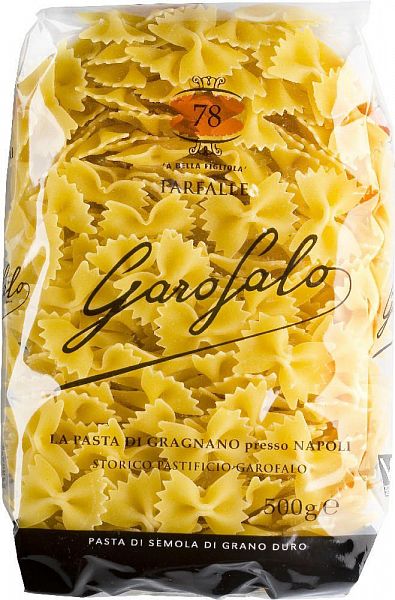 Макаронные изделия Garofalo фарфалле бантики из твердых сортов пшеницы 500 г 319₽