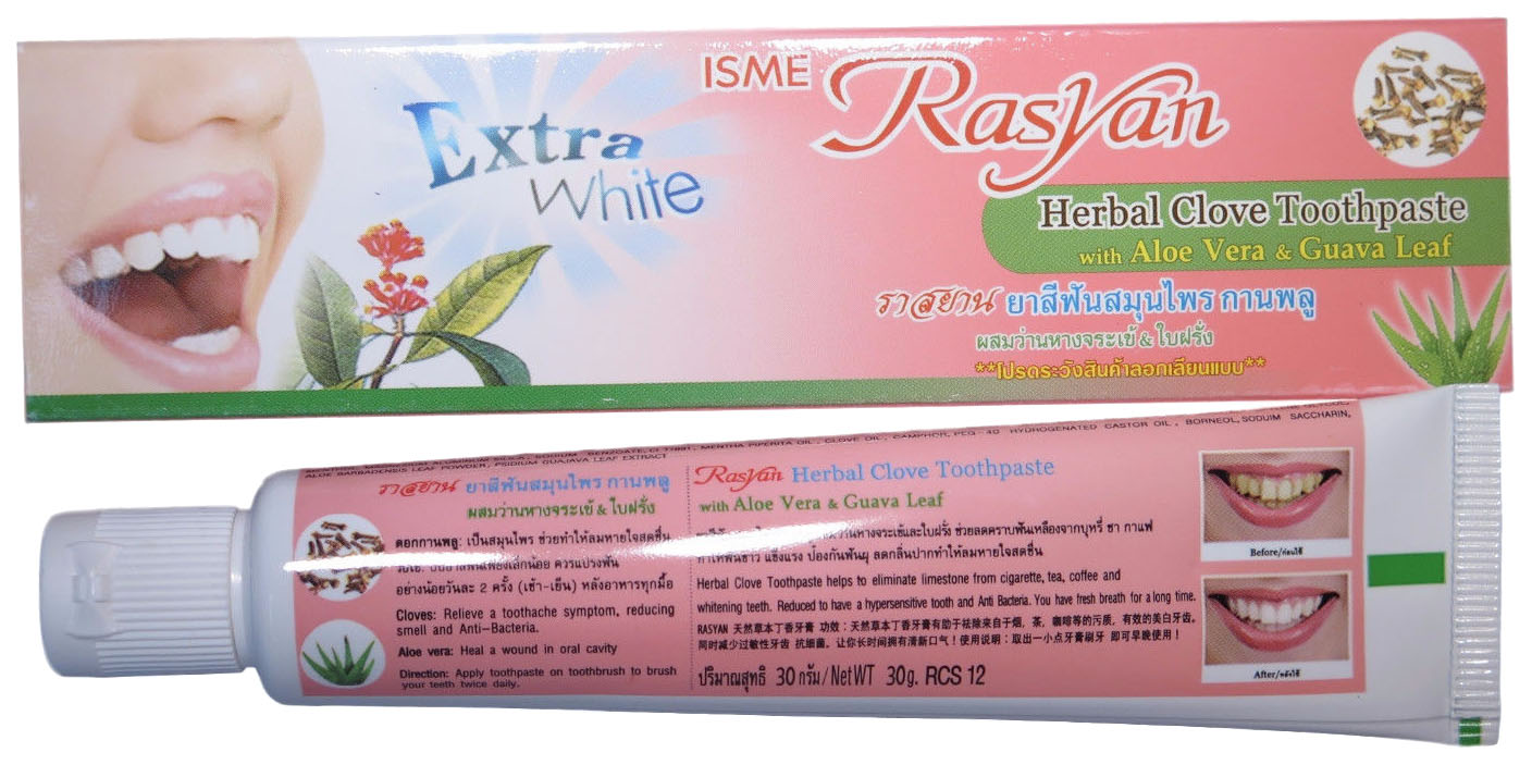 Зубная паста ISME RaYsan с гводзикой алоэ вера и листьями гуавы 30 гр