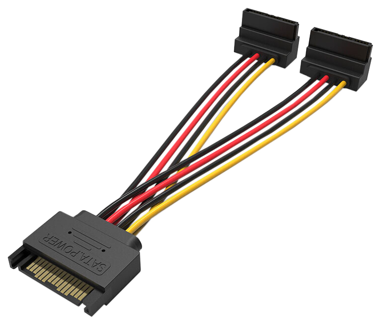 Кабель Vention SATA 15 pin-2xSATA 15 pin, M-F 0,15м Multicolor (KDBBB)