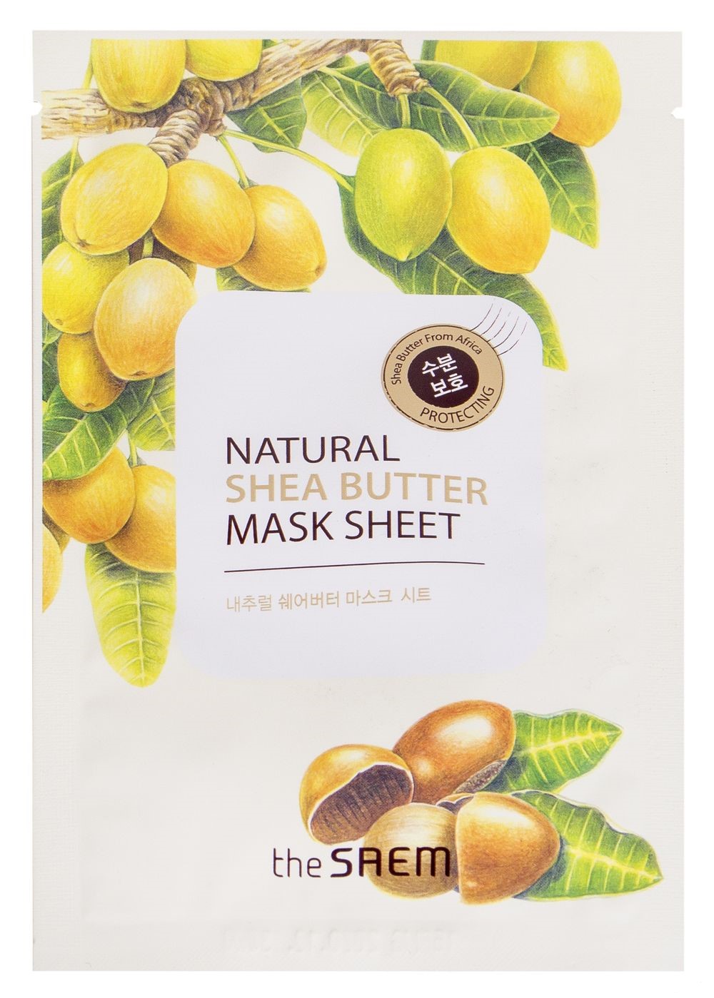 фото Маска тканевая n с экстрактом масла ши natural shea butter mask sheet 21мл the saem