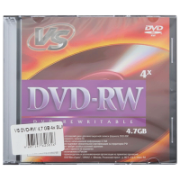 фото Диски dvd-rw vs, 4,7gb, 4x, vsdvdrb5001, 5 штук