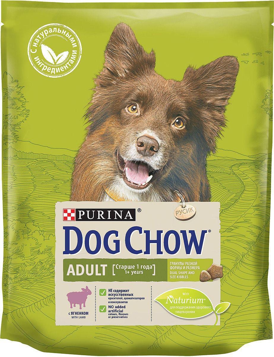 фото Сухой корм для собак dog chow adult, ягненок, 0,8кг