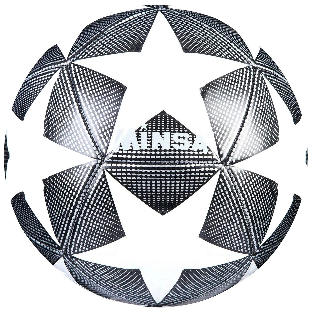 

Футбольный мяч Minsa PU Т81451-GW №5 white/black, PU Т81451-GW